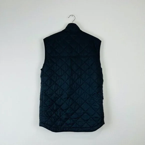 Barbour Vintage Navy Quilted Utility Style Pocket Sleeveless Jacket UK S - Picture 6 of 9